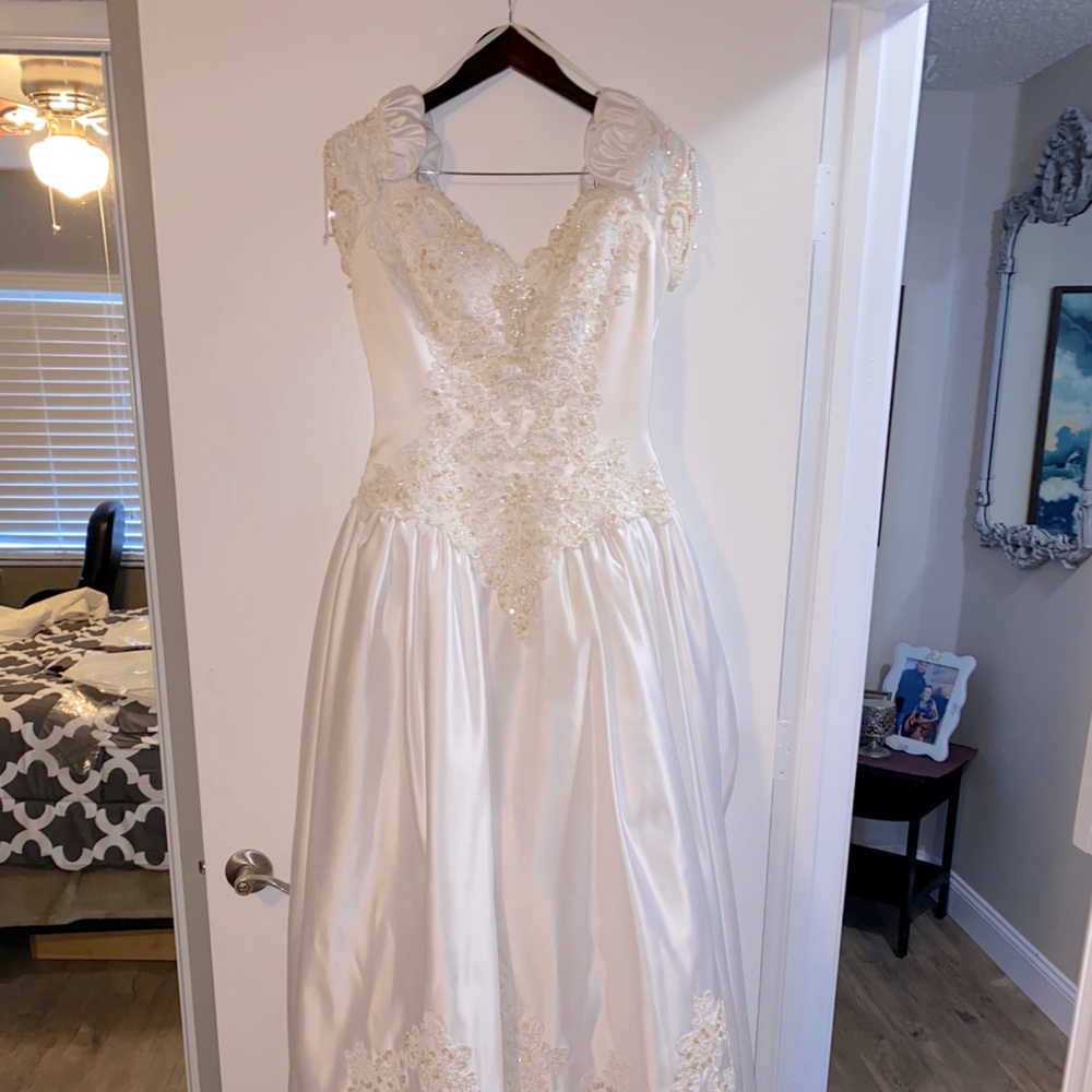 Vintage Nina Balducci Satin beaded Wedding Dress